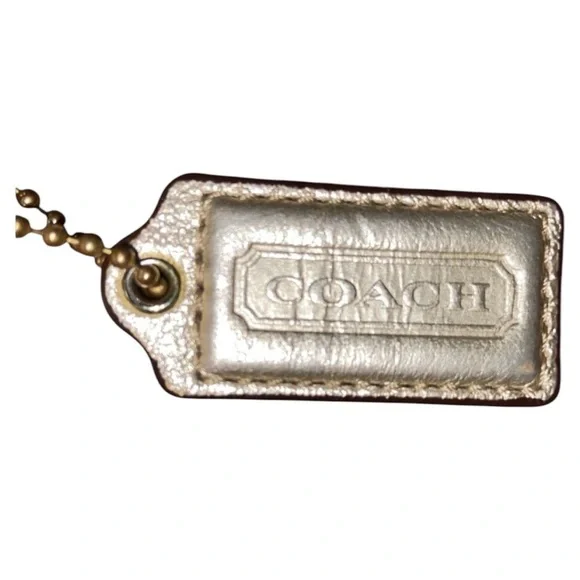 Coach “Julia” Crossbody Silver Metallic Monogram Purse Refurbished 8.5x7.5 - Picture 6 of 11